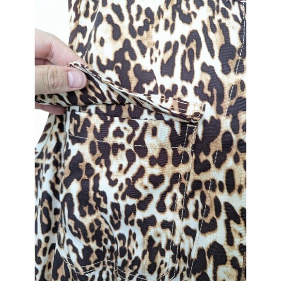 Banana Republic Brown Leopard Print Romper Women's 14 - Picture 7 of 13